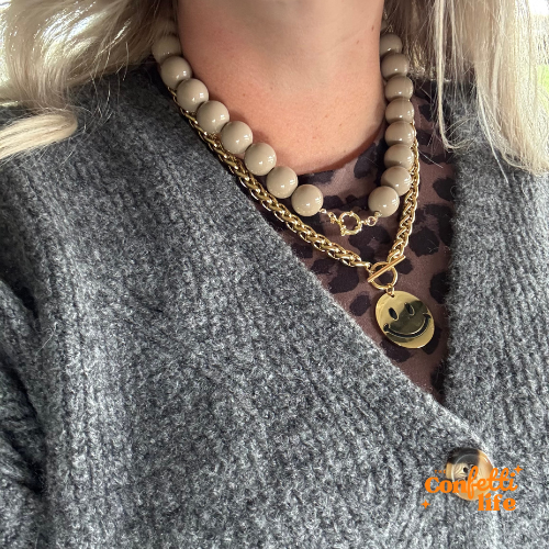 smiley ketting